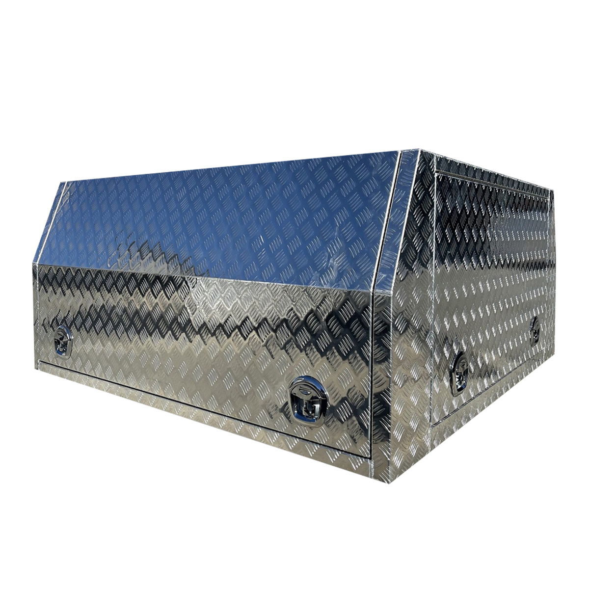 3 Doors 1800mm Checker Plate Aluminium Canopy
